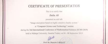 Participation of a conference for Dalia Sami Ali